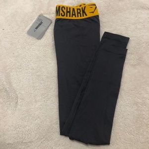 Gymshark Fit Leggings - Charcoal/Citrus